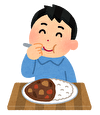 カレーを食べる人.png